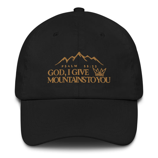 MOUNTAINS DAD HAT GOLD