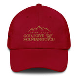 MOUNTAINS DAD HAT GOLD