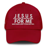 JESUS FOR ME DAD HAT