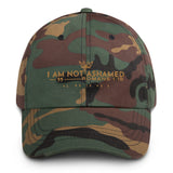 I AM NOT ASHAMED OF THE GOSPEL DAD HAT (STYLE ARMY OF THE LORD)-GOLD EDITION)