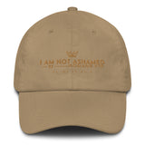 I AM NOT ASHAMED OF THE GOSPEL DAD HAT (STYLE ARMY OF THE LORD)-GOLD EDITION)