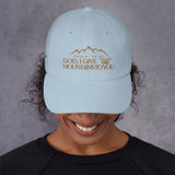 MOUNTAINS DAD HAT GOLD