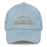 MOUNTAINS DAD HAT GOLD