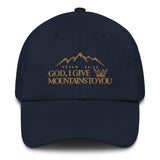 MOUNTAINS DAD HAT GOLD