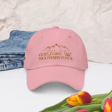 MOUNTAINS DAD HAT GOLD