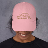 MOUNTAINS DAD HAT GOLD