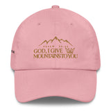 MOUNTAINS DAD HAT GOLD