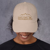 MOUNTAINS DAD HAT GOLD