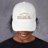 MOUNTAINS DAD HAT GOLD
