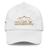 MOUNTAINS DAD HAT GOLD