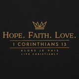 HOPE-FATIH-LOVE 1COR13 HOODIE *GOLD-V2