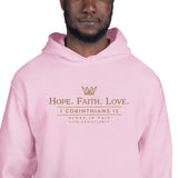 HOPE-FATIH-LOVE 1COR13 HOODIE *GOLD-V2