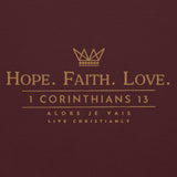 HOPE-FATIH-LOVE 1COR13 HOODIE *GOLD-V2