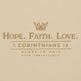 HOPE-FATIH-LOVE 1COR13 HOODIE *GOLD-V2