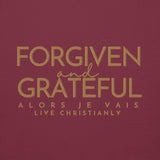 FORGIVEN AND GRATEFUL LUXURYY GOLD HOODIE