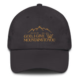 MOUNTAINS DAD HAT GOLD