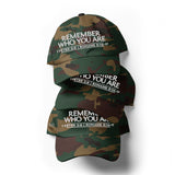 REMEMBER WHO YOU ARE DAD HAT BLESS