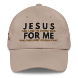 JESUS FOR ME MESSENGER DAD HAT