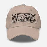 GODS TRUTH WILL WORD HAT
