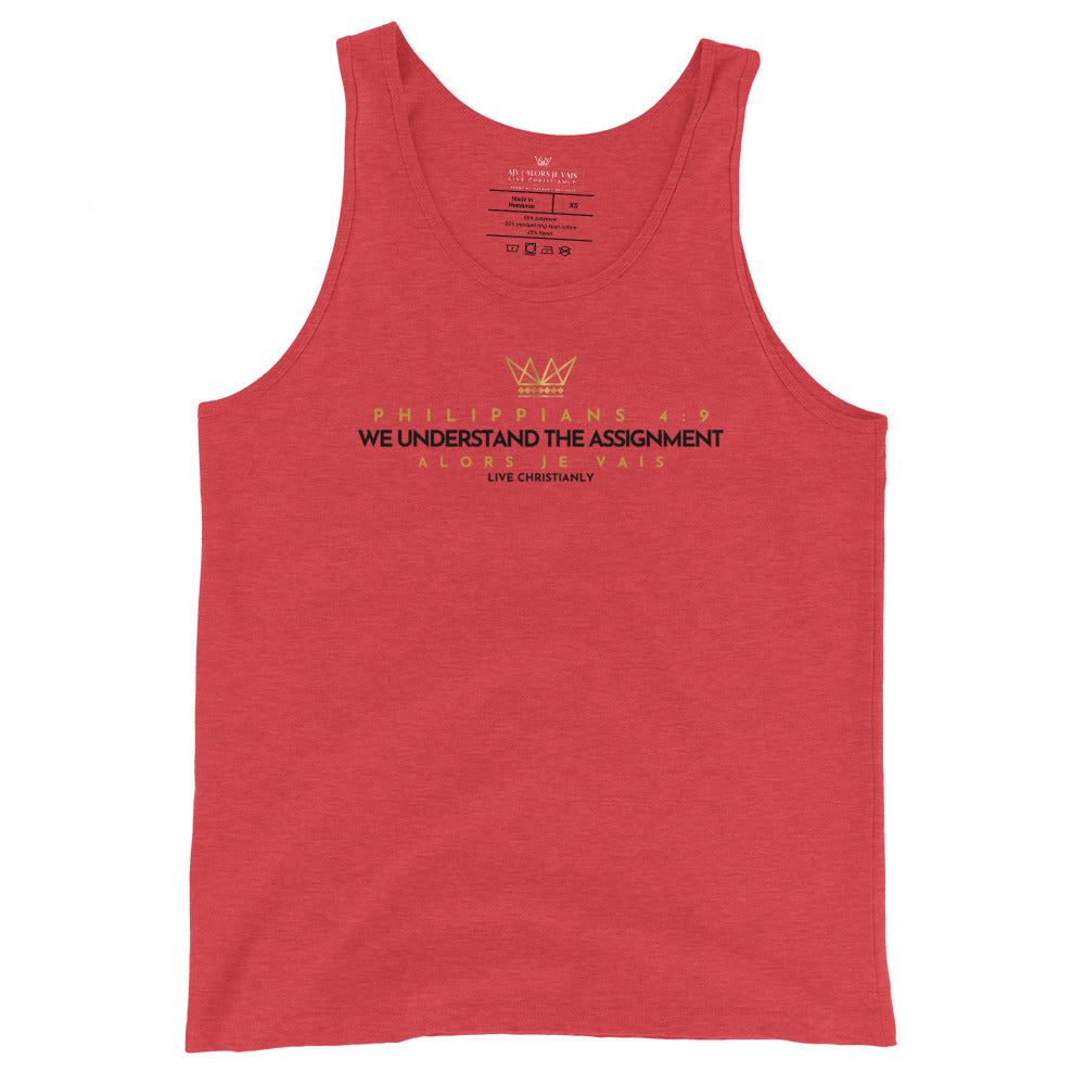 WE UNDERSTAND THE ASSIGNMENT UNISEX TANK TOP (CLASSIC)