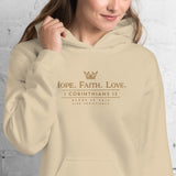 HOPE-FATIH-LOVE 1COR13  HOODIE *GOLD-V2