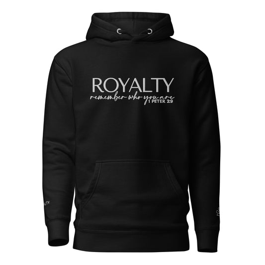 LUX BLK HOODIE ROYALTY - RMEMEBER WHO YOU ARE..